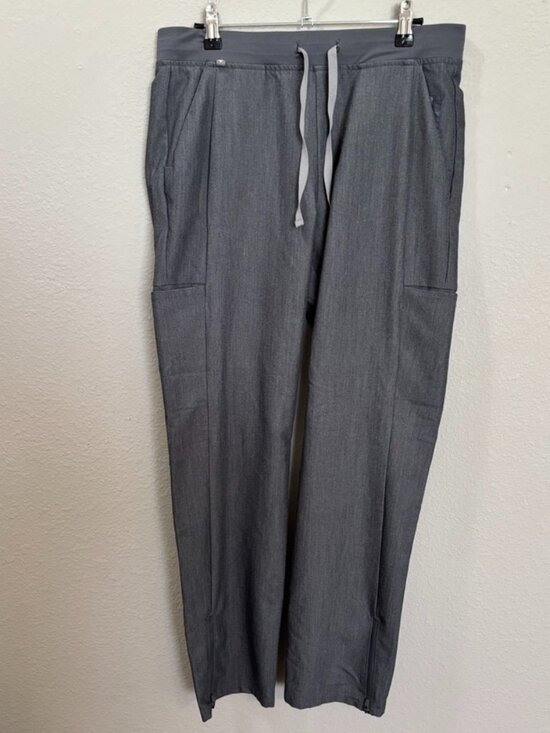 Figs Pants - FIGS Tidore Tailored Skinny Track Scrub Pants Gray Size Medium